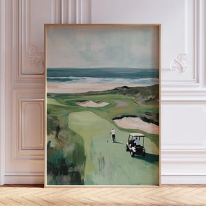 Golf Wall Art for Men | Watercolor Golf Print | Golf Office Golfing Poster | Golf Art Print | Watercolor Golf Course | Golf Landscape Print