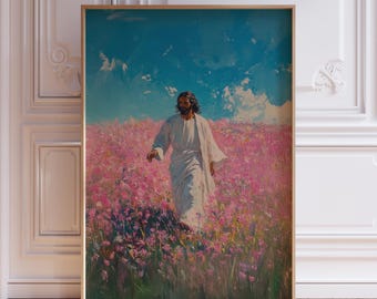 Pink Jesus Wall Art Print
