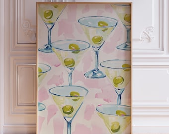 Pink Dirty Martini Wall Art Print