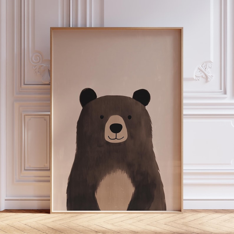 nursery bear wall art