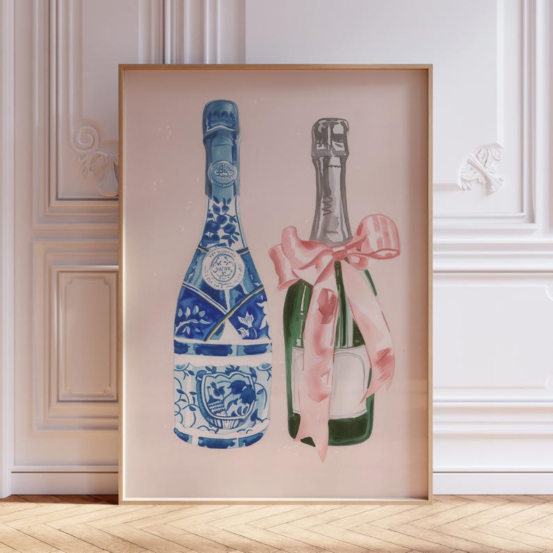 Champagne Wall Art Print