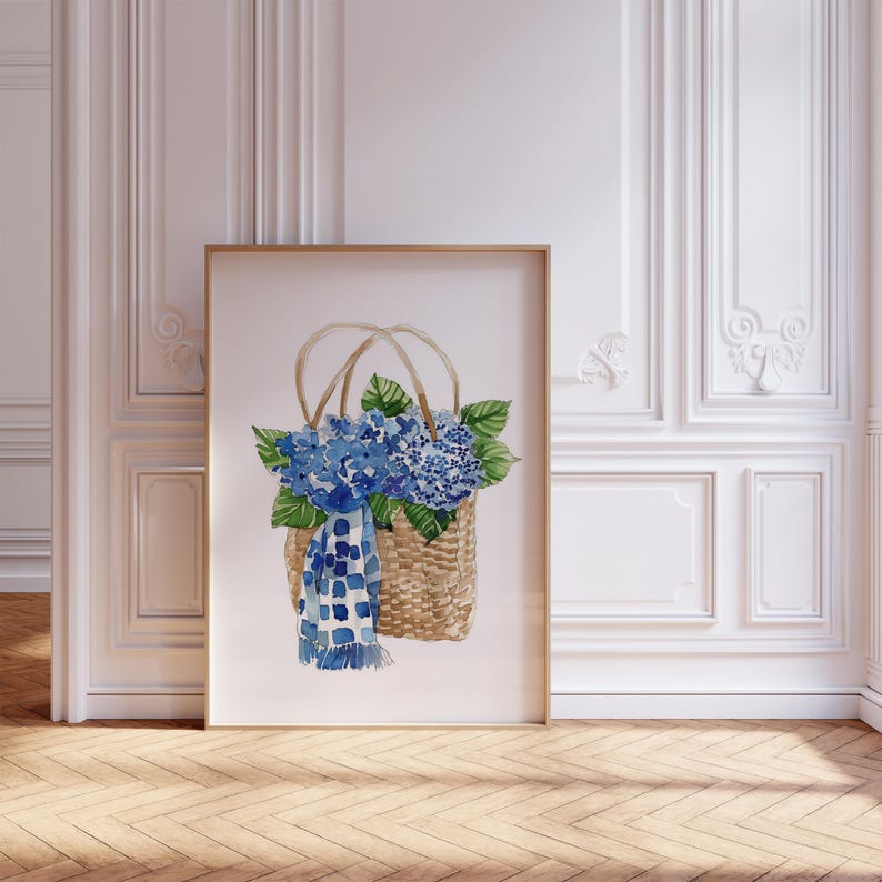 Blue Hydrangea Wall Art Print image 6