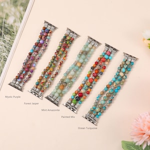 women’s gemstone apple watch strap close-up