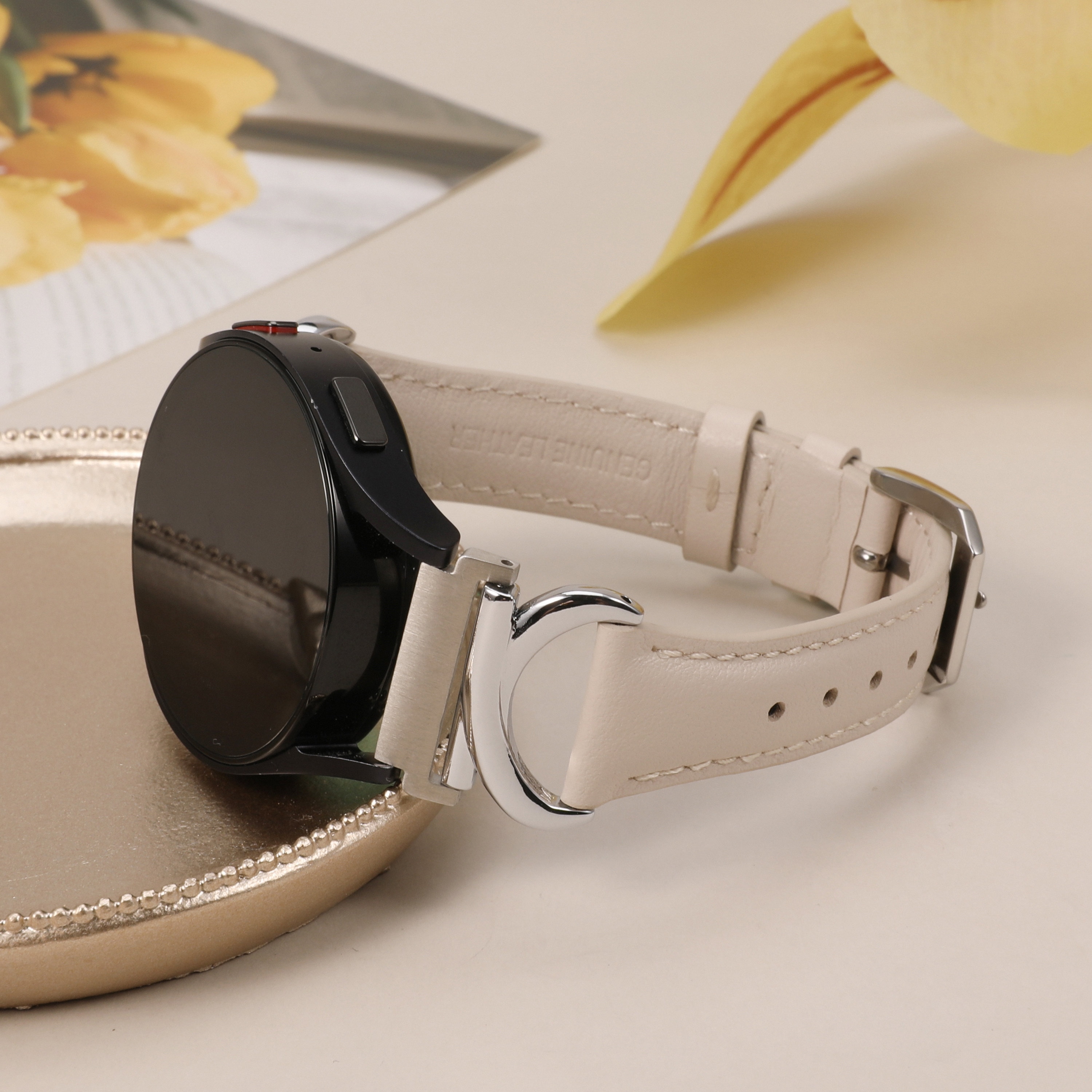 Personalized Leather Bands for Samsung Galaxy Watch 7/FE/6/5/4/Active 2 40mm 44mm/Watch 6 Classic 43mm 47mm/Watch 5 Pro 45mm,20mm Watch Band