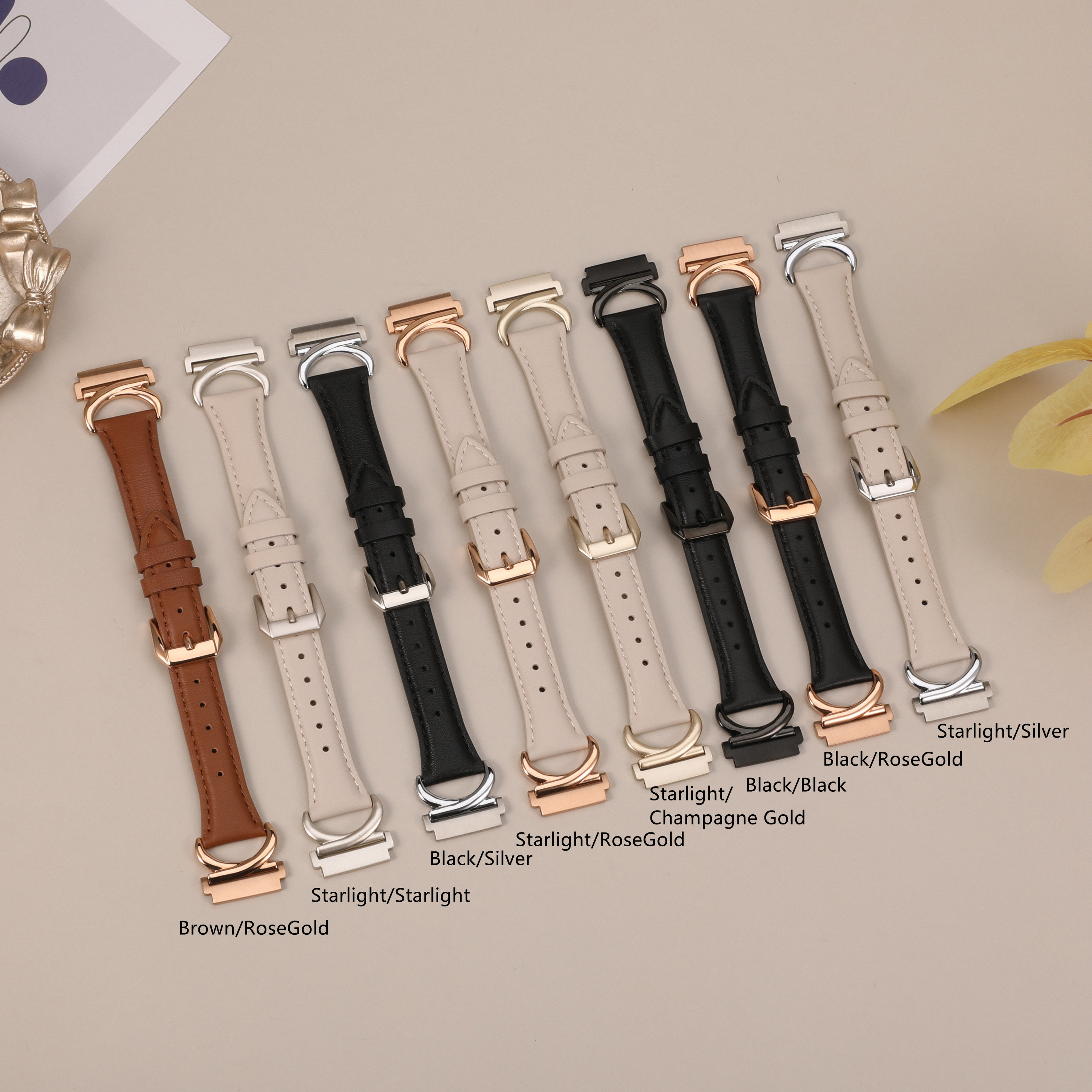 Personalized Leather Bands for Samsung Galaxy Watch 7/FE/6/5/4/Active 2 40mm 44mm/Watch 6 Classic 43mm 47mm/Watch 5 Pro 45mm,20mm Watch Band