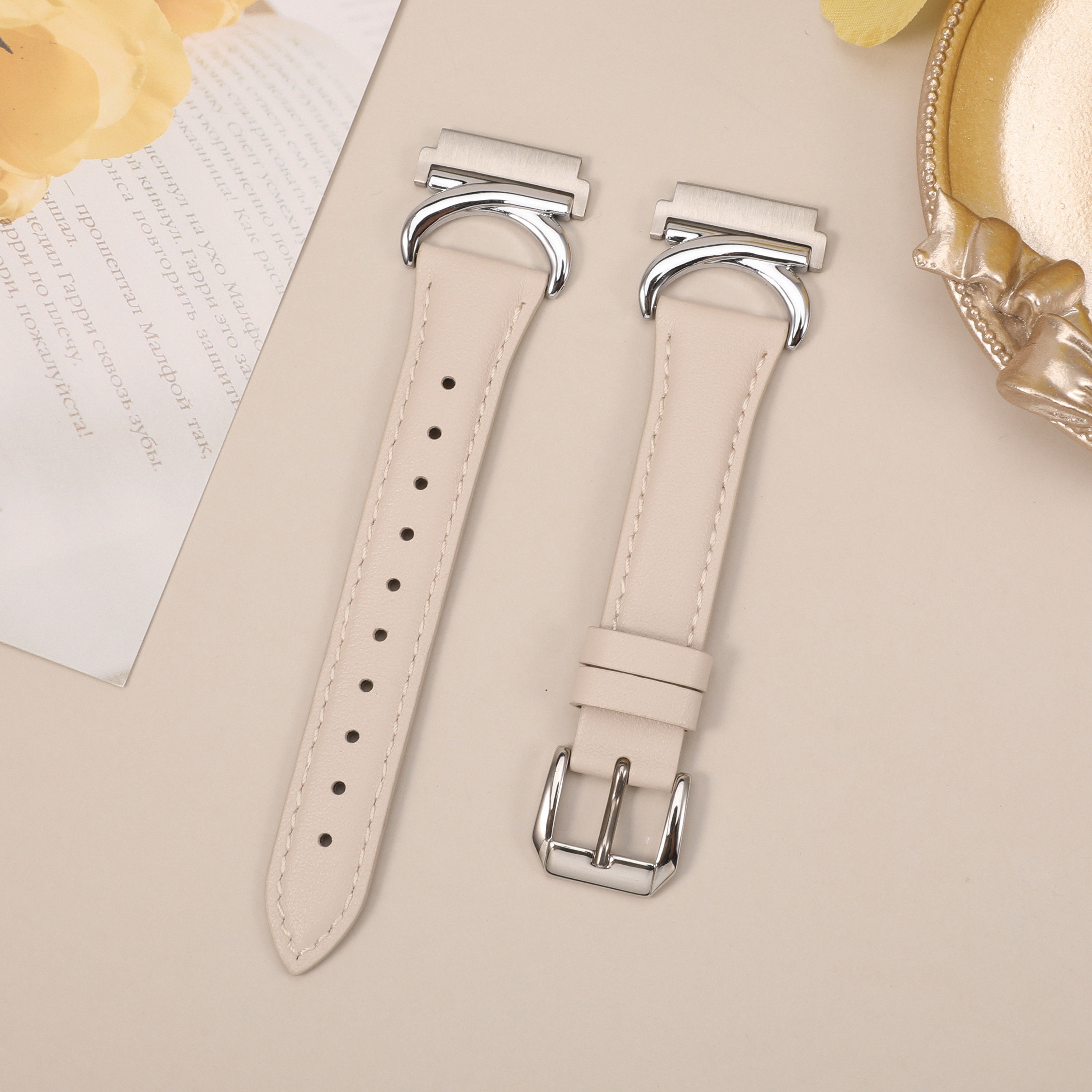 Personalized Leather Bands for Samsung Galaxy Watch 7/FE/6/5/4/Active 2 40mm 44mm/Watch 6 Classic 43mm 47mm/Watch 5 Pro 45mm,20mm Watch Band