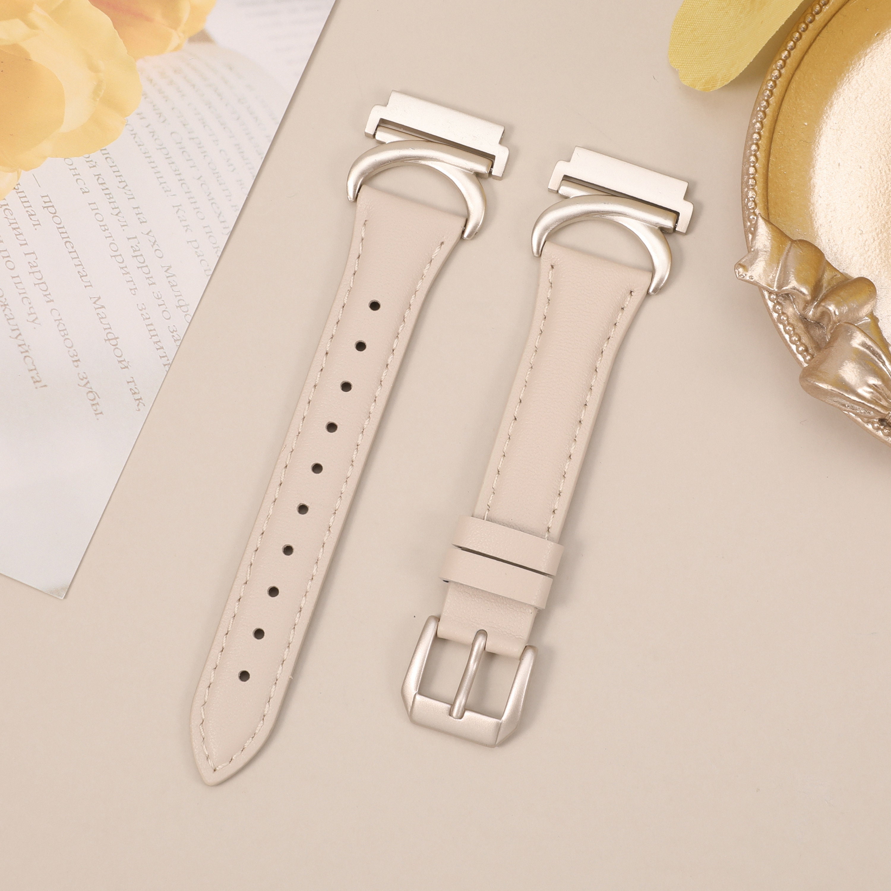 Personalized Leather Bands for Samsung Galaxy Watch 7/FE/6/5/4/Active 2 40mm 44mm/Watch 6 Classic 43mm 47mm/Watch 5 Pro 45mm,20mm Watch Band