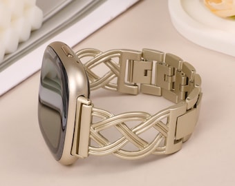 Celtic Knot Stainless Steel Band for Fitbit Versa 3/Versa 4, Fitbit Sense, Fitbit Sense 2 Watch Band, Adjustable Metal Strap, Personalized