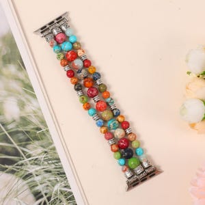 artistic natural stone beads watch band