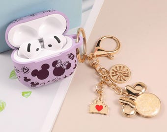 Niedliche AirPods 4 Hülle mit Cartoon-Motiv und Schlüsselanhänger | Weiche, stoßfeste Silikonhülle für AirPods der 4. Generation (2024) | Schützendes Geschenk für Frauen