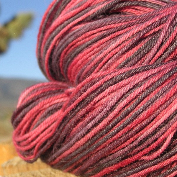 Sport Weight Yarn - Suri Alpaca and Merino - Poke Berry