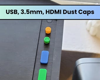 USB A+C, 3.5mm, HDMI, VGA & RJ45 Ethernet Dust Caps Digital 3D Printing Files - Protect Your Ports In Whatever Colour Or Material You Like!