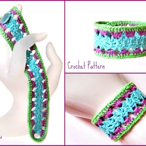 Crochet Bracelet Jewelry Pattern PDF: Fast Easy Lace Cuff in Thread Crochet image 1