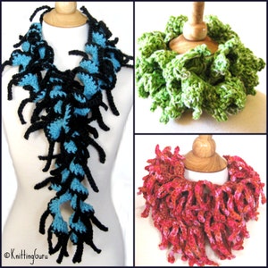 Crochet Scarf PATTERNS - Tender Tendrils Scarves - Tutorial E-Book
