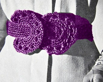 Crochet Belt Pattern PDF - Updated Vintage 1940s Crochet Belt - Vintage Pattern 1