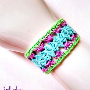 Crochet Bracelet Jewelry Pattern PDF: Fast Easy Lace Cuff in Thread Crochet image 4