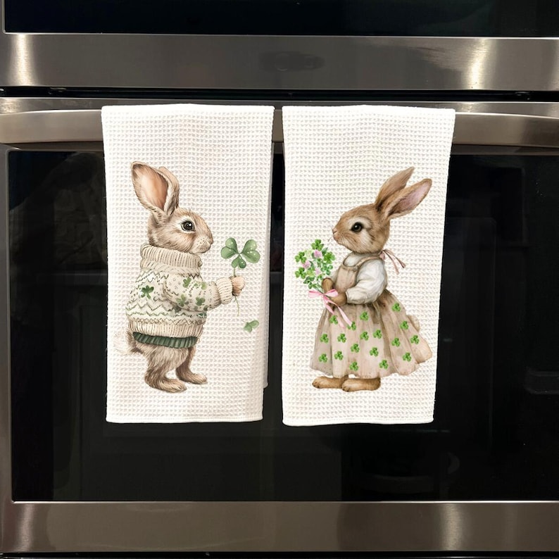 Bunny Rabbit Tea Towel - Thumbnail 3
