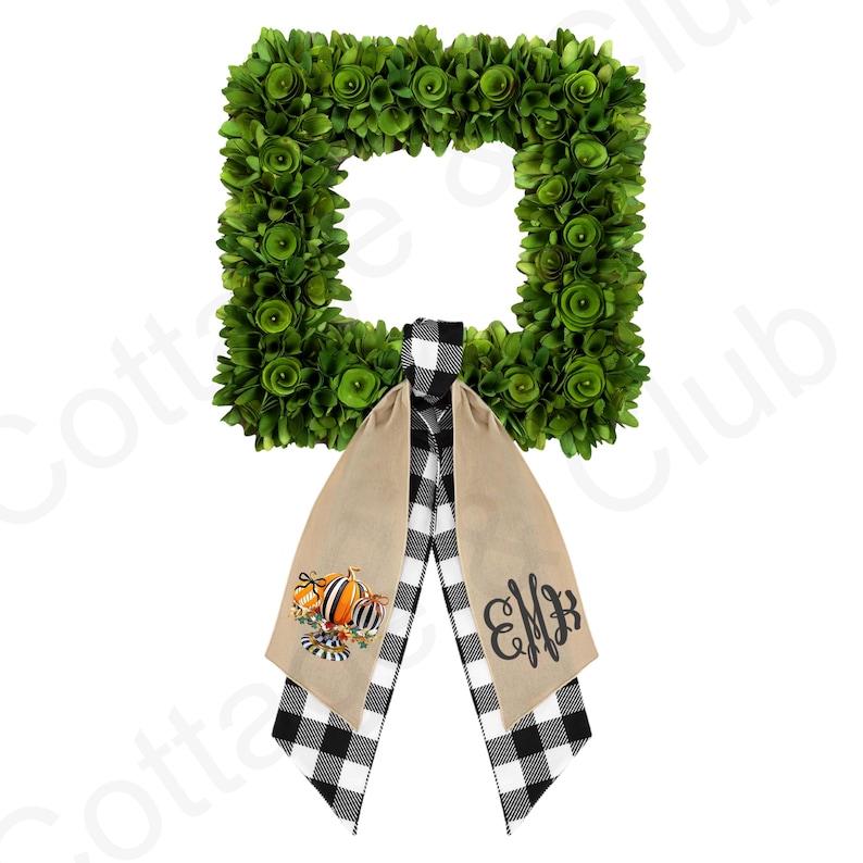 CottageandClub Wreath Sash