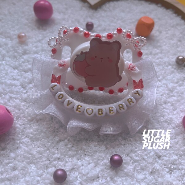 Pacifier - Strawberry Ribbon