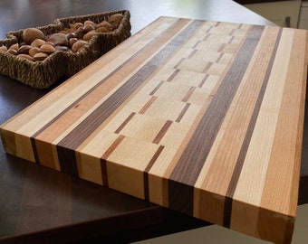 Hardwood edge grain cutting board, bbq, butchers block, kitchen boards