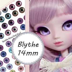 Blythe & Furby Printable Eye Chips - Sheet #8 - 14mm