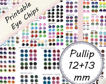 Pullip & Dollfie Dream ~ 10 sheets of printable digital eye chips ~DISCOUNT COMBINATION DEAL~