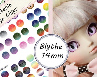 Blythe & Furby Printable Eye Chips - Sheet #3 (updated!) -14mm