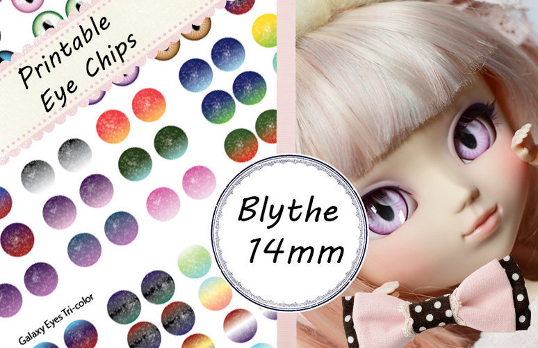 Blythe &amp; Furby Printable Eye Chips Sheet 3 updated 14mm - Etsy