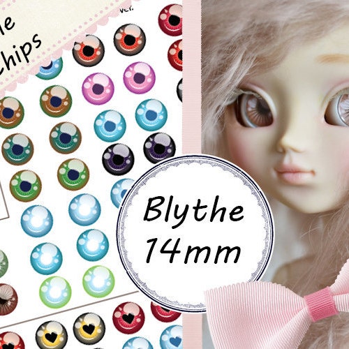 Blythe &amp; Furby Printable Eye Chips Sheet 4 14mm - Etsy
