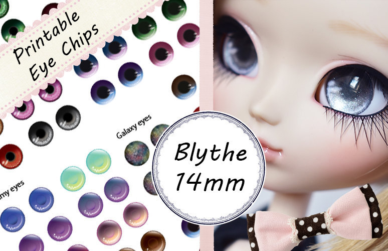 Sheet #9-1213mm Pullip Printable Eye Chips Dolls &amp; Action Figures Toys ...