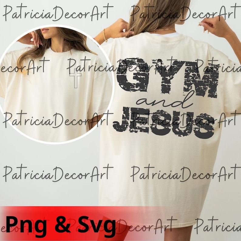 Gym and Jesus PNG Svg, Christian Gym Design, 2 Sided Workout Graphic ...