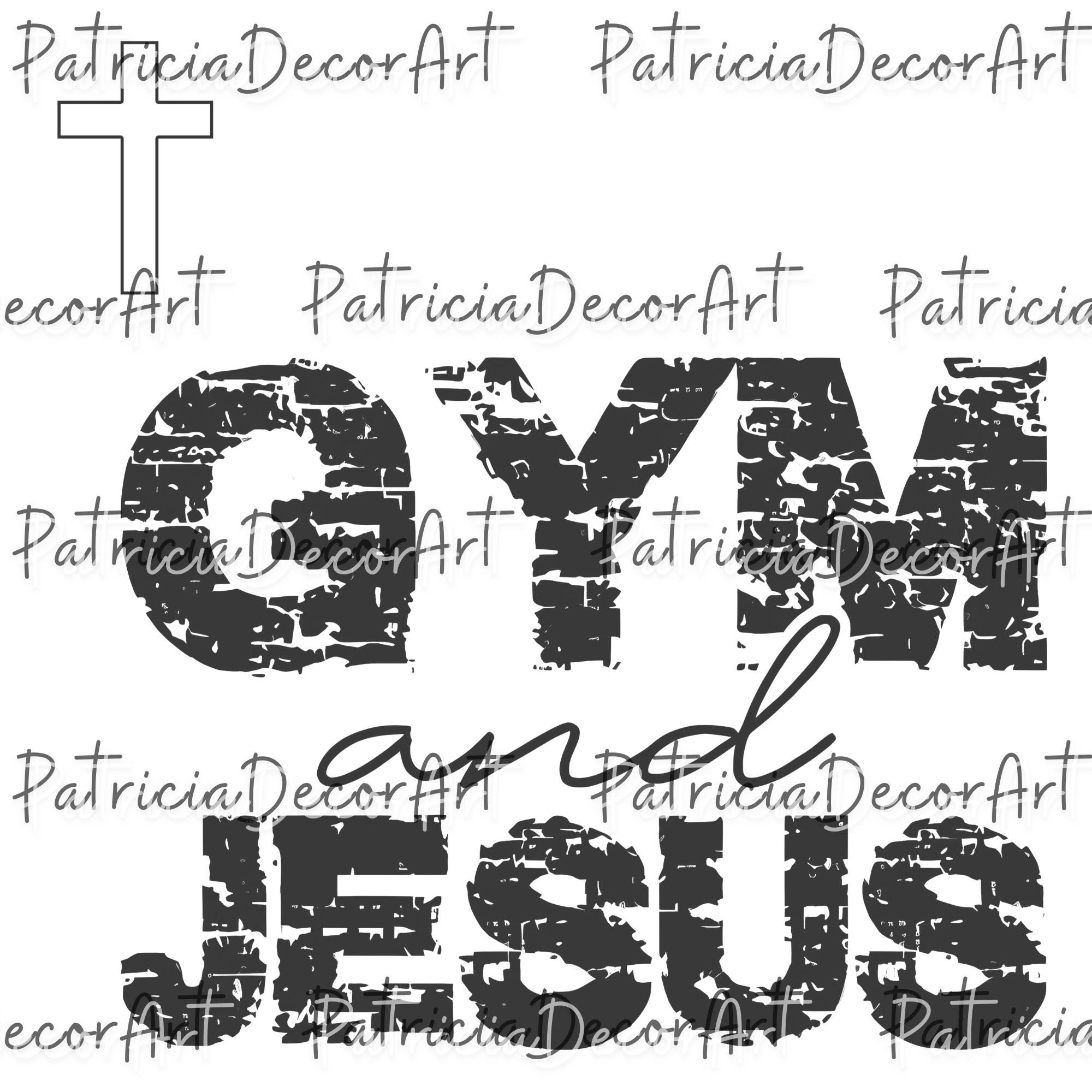 Gym and Jesus PNG Svg, Christian Gym Design, 2 Sided Workout Graphic ...