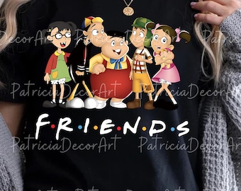 El Chavo Del 8 PNG SVG dla obwodu, zabawny projekt sublimacji Chavo, grafika z kreskówek Chavo i przyjaciele, nadruk Chilindrina, prezent dla dzieci