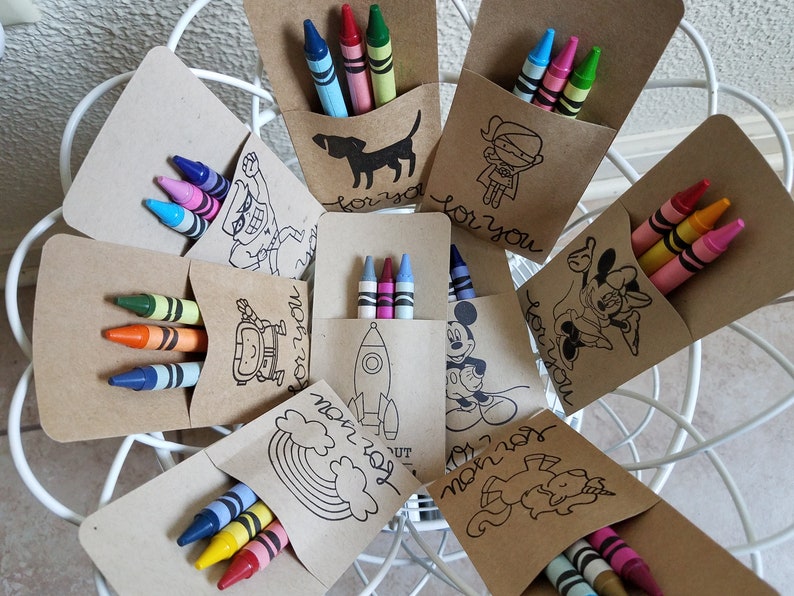Crayon Party Packs birthday gift party favors wedding Etsy