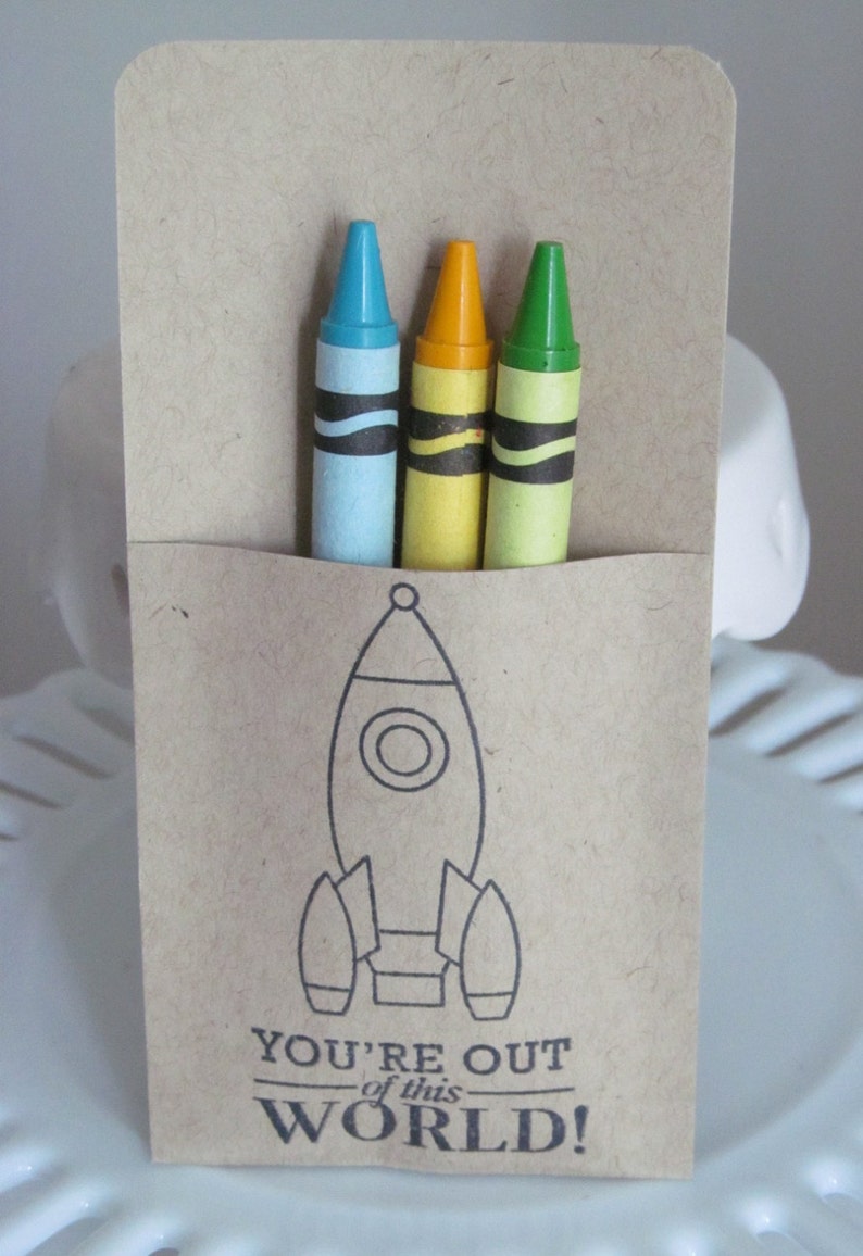 Crayon Party Packs Birthday Gift Party Favors Wedding Etsy