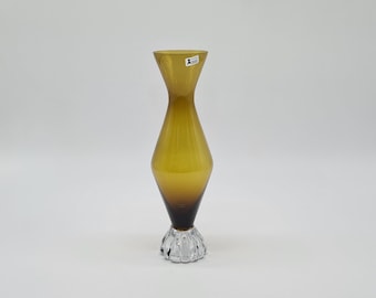 Aseda Sweden glass vase vintage smoked amber glass design Bo Borgstrom Sweden 60s 60s 1960s 1960s 70s 70s mid century modern