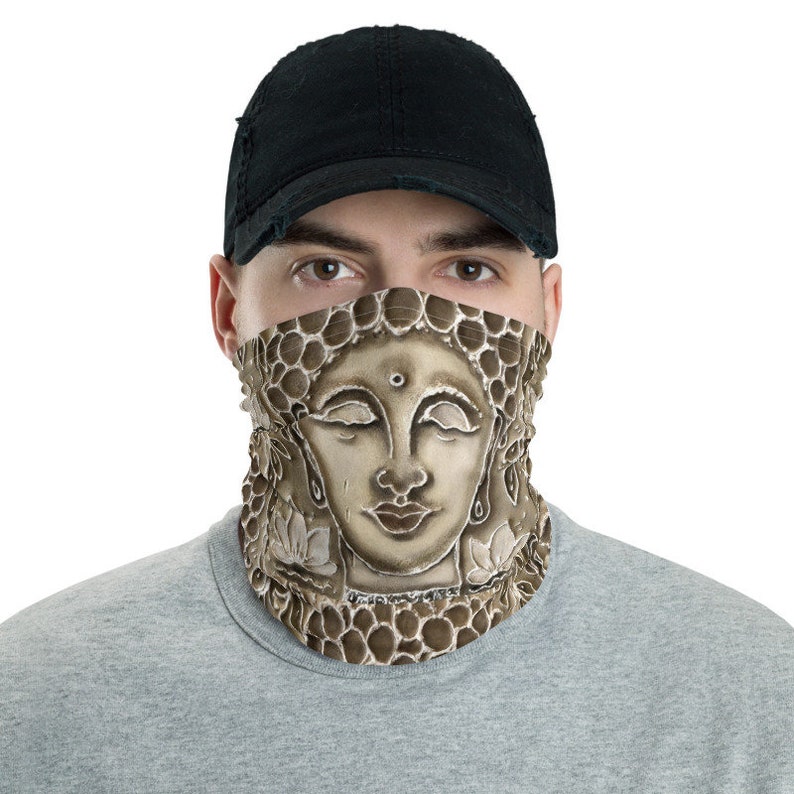 BUDDHA NAMASTE YOGA Face Mask Buddha Mask Yoga Neck Gaiter Etsy