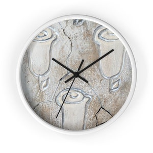 STONE CALLA LILY Uhr Wanduhr Pastell-Malerei Boho Dekor | Etsy