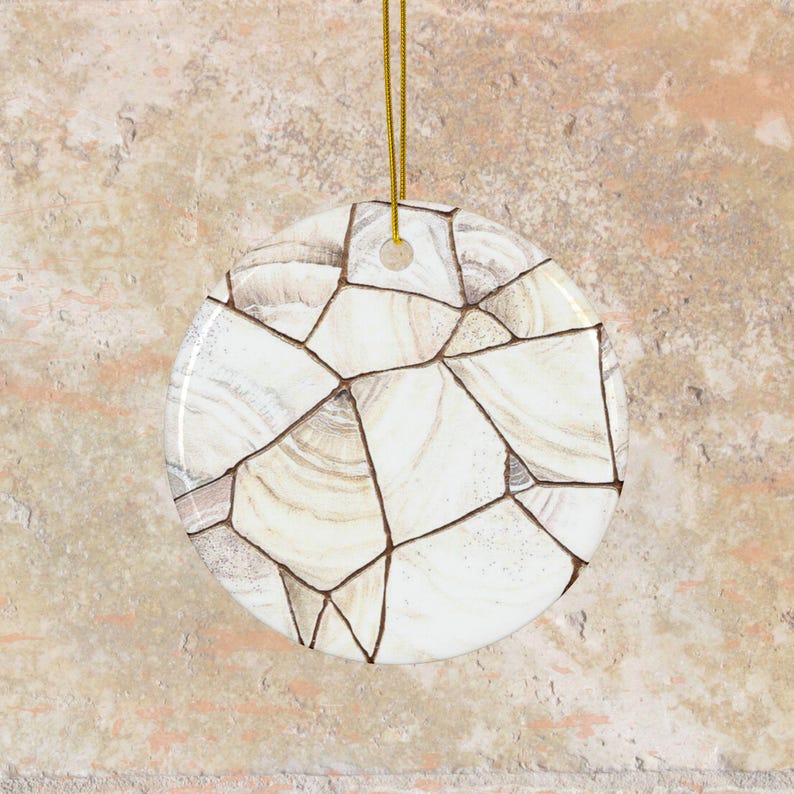 PERSONALIZE * Kintsugi Ceramic Ornament | White Gold Marble, Personalized Gift Valentine, Wedding Favor, Galentine Gift image 5