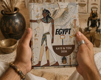 Egyptian Hieroglyphs Journal | Hardcover Notebook, Ancient Egypt Travel Lined Sketchbook