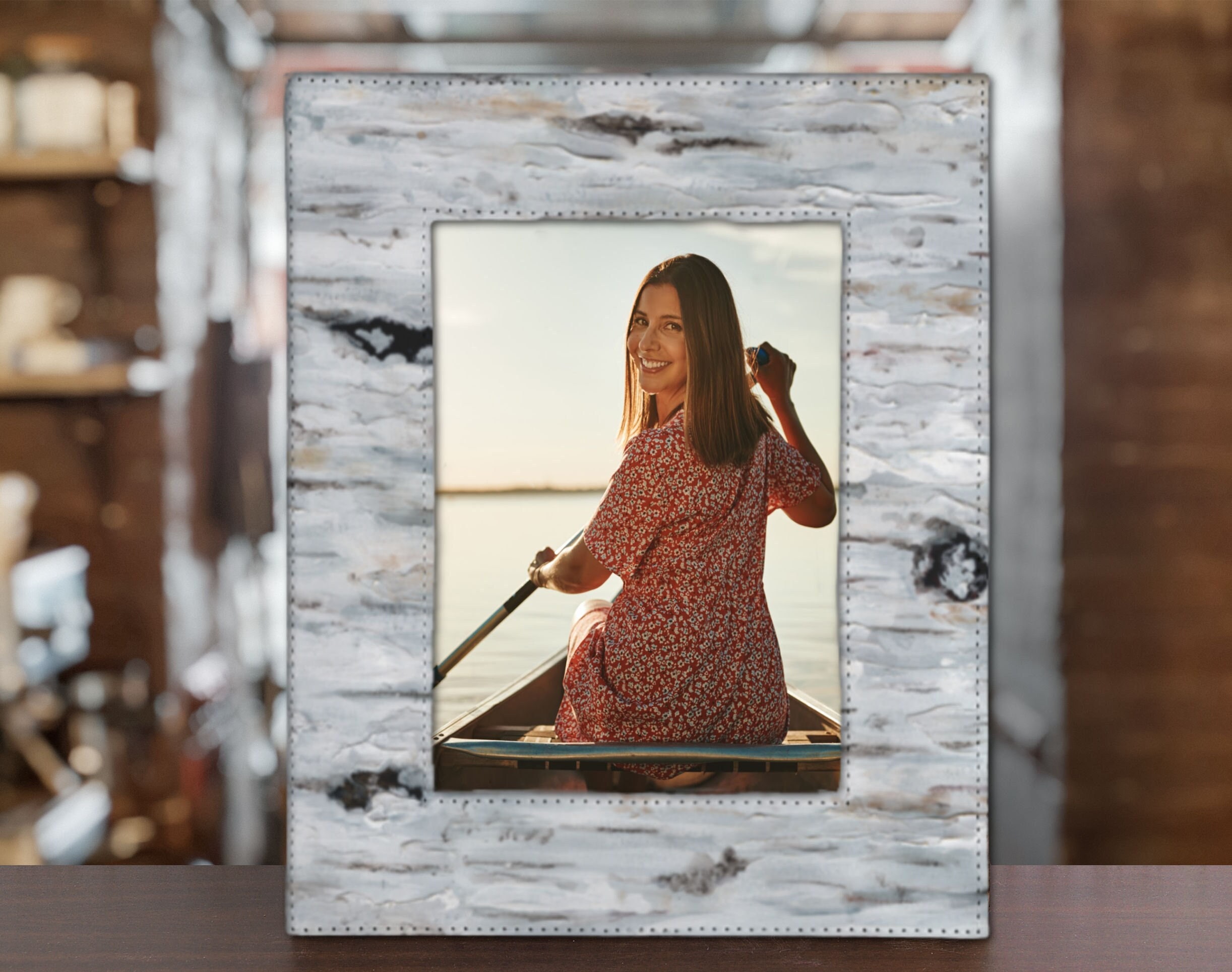 仮縁５本セット（F20,F15,F12,F10,F8） BIRCH BARK Fabric NATURE Picture Frame 5