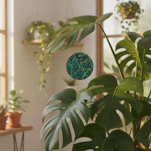 PERSONALIZE *Emerald Malachite Marble Ceramic Ornament | Kintsugi Style Double-Sided, Gift Ornament bild 5