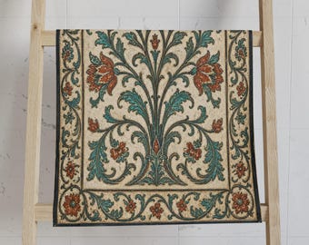 Vintage Floral Vine Hand Towel | Boho Botanical Kitchen Towel