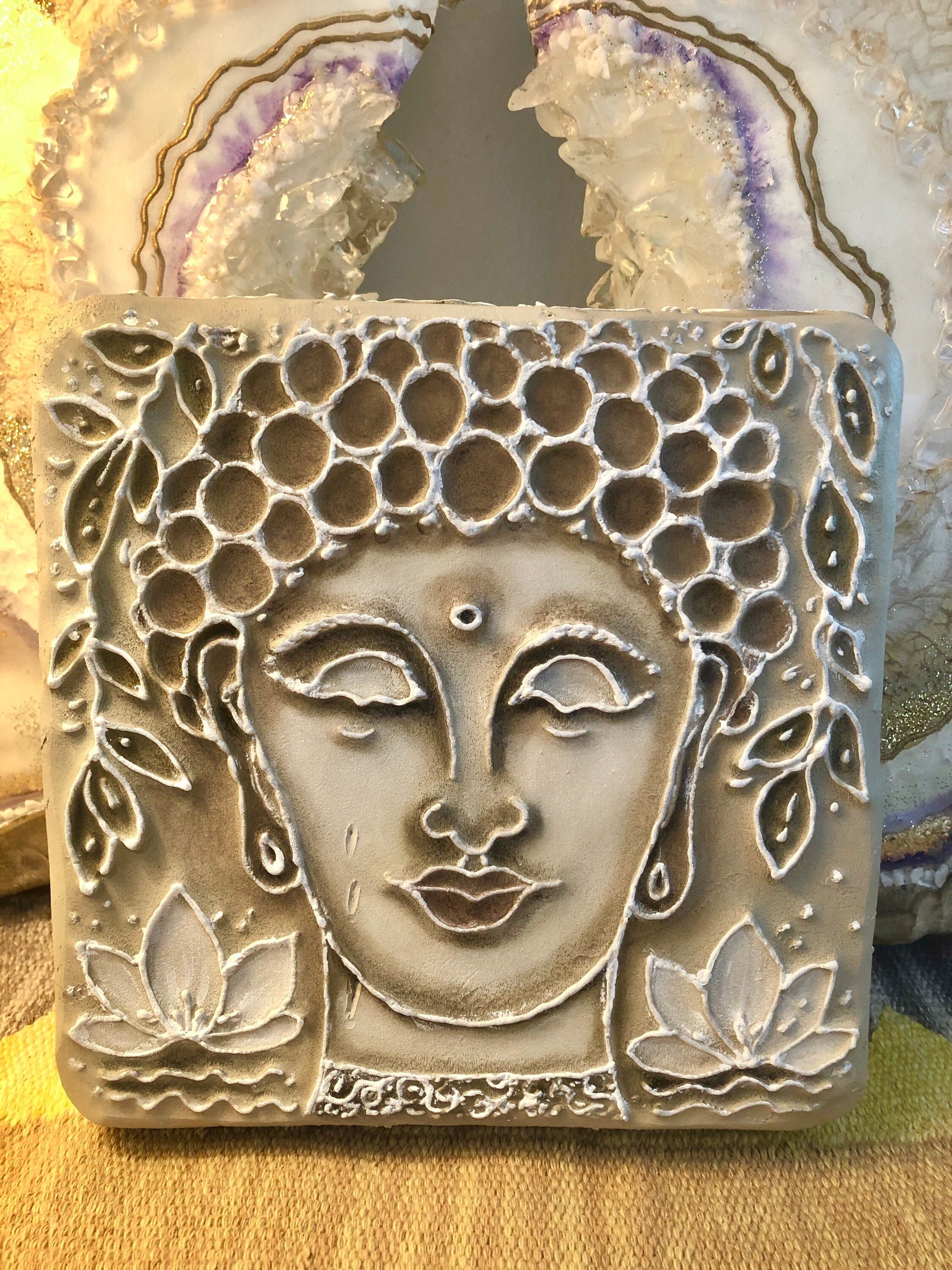 Namaste Block Painting Meditation Alter Art Inspirational Calm Prayer Ritual One Of A Kind Original Boho