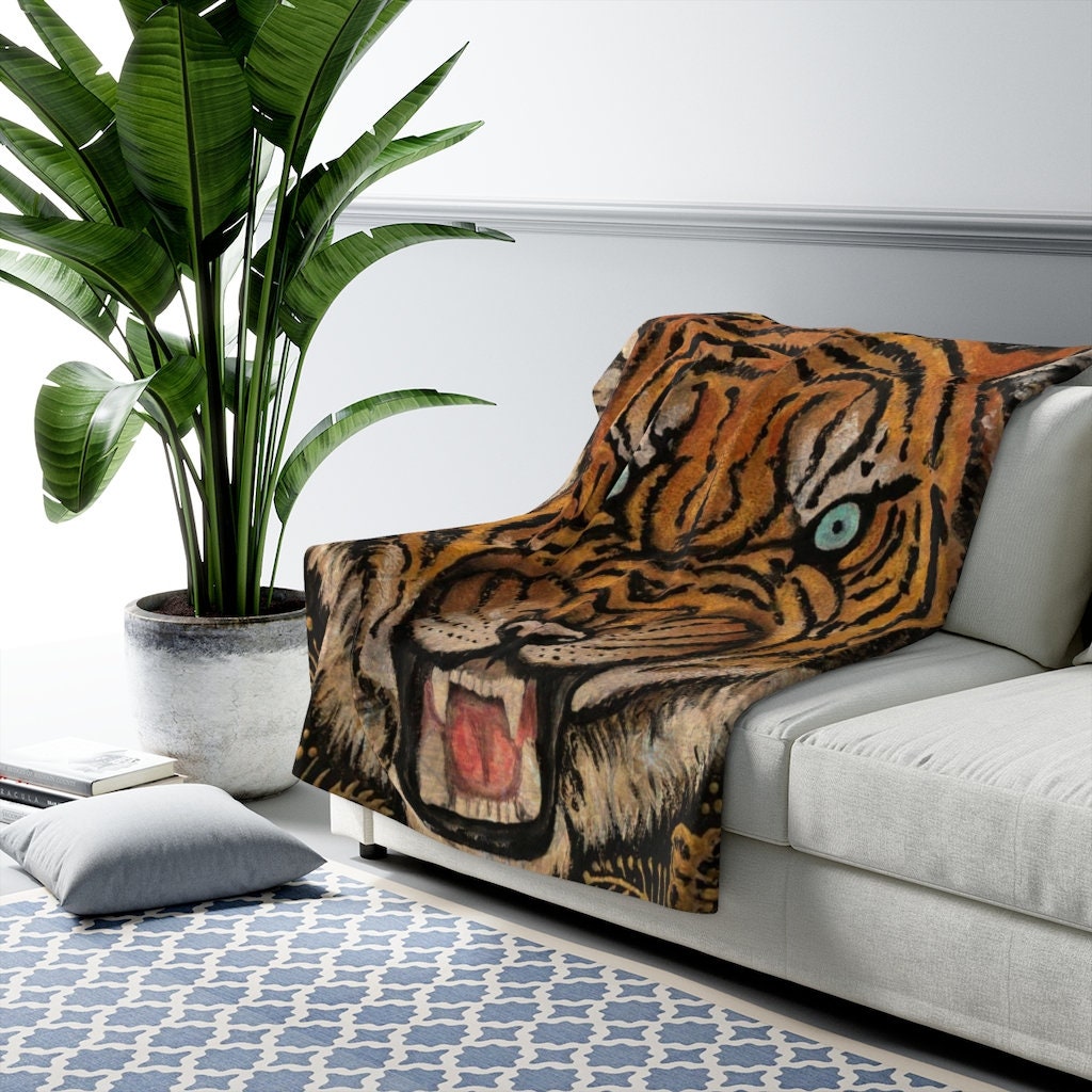 TIGER Blanket Exotic TIGER Blanket Vintage Tiger Blanket Etsy