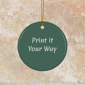 PERSONALIZE *Emerald Malachite Marble Ceramic Ornament | Kintsugi Style Double-Sided, Gift Ornament bild 6