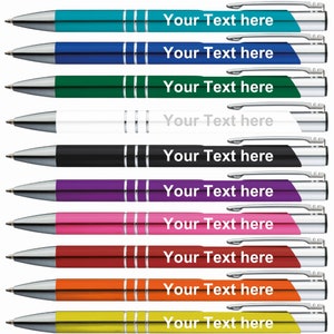 Metalen balpenset inclusief gravure 1-1000 stuks inclusief gepersonaliseerde gravure met tekst | voor op kantoor, bruiloft of als promotieartikel