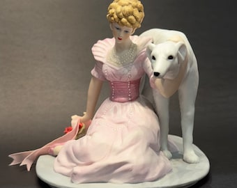 Rare find! Vintage Louis Icart Porcelain Figurine 1914 Coursing by The Heirloom Tradition-Limited edition 279/7500