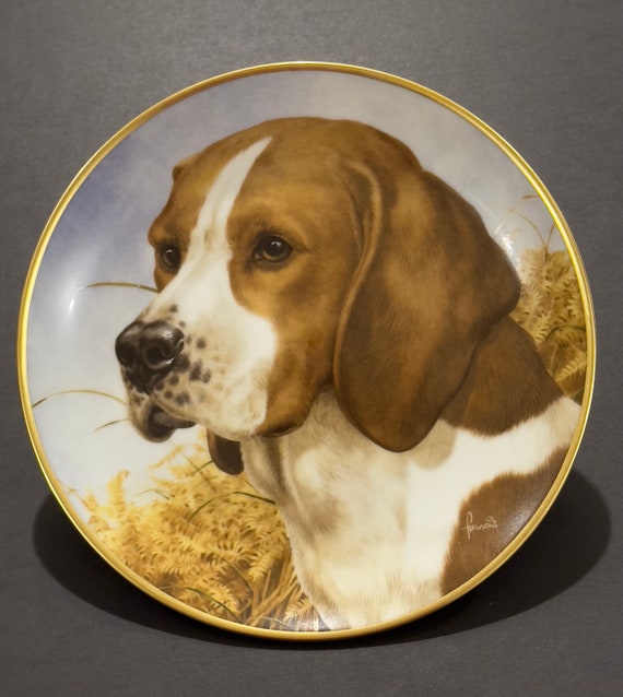 Vintage John Francis Beagle Kaiser Porcelain Plate Etsy