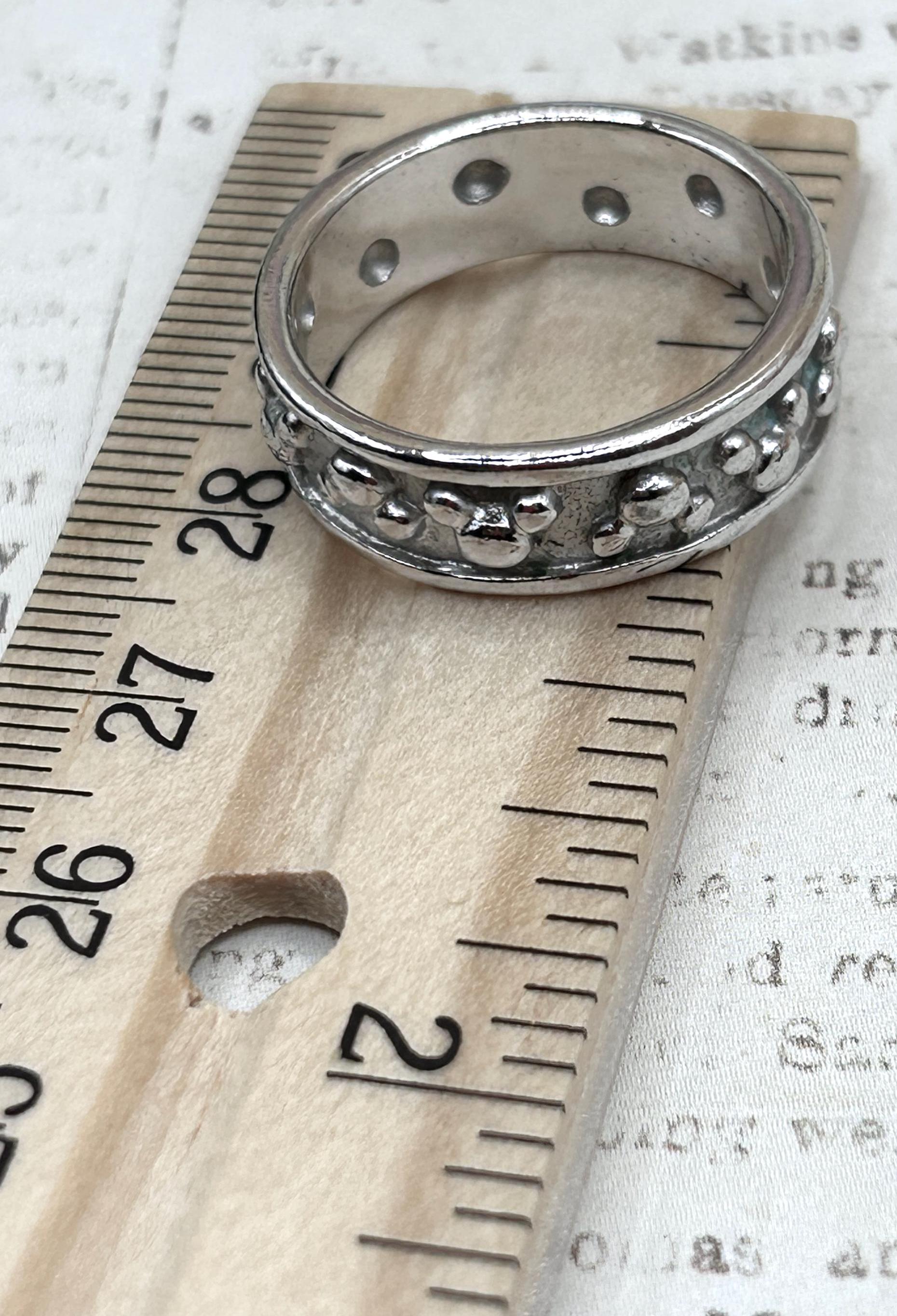 Vintage Disney Mickey Mouse Sterling Silver Marked 925 Band Ring 